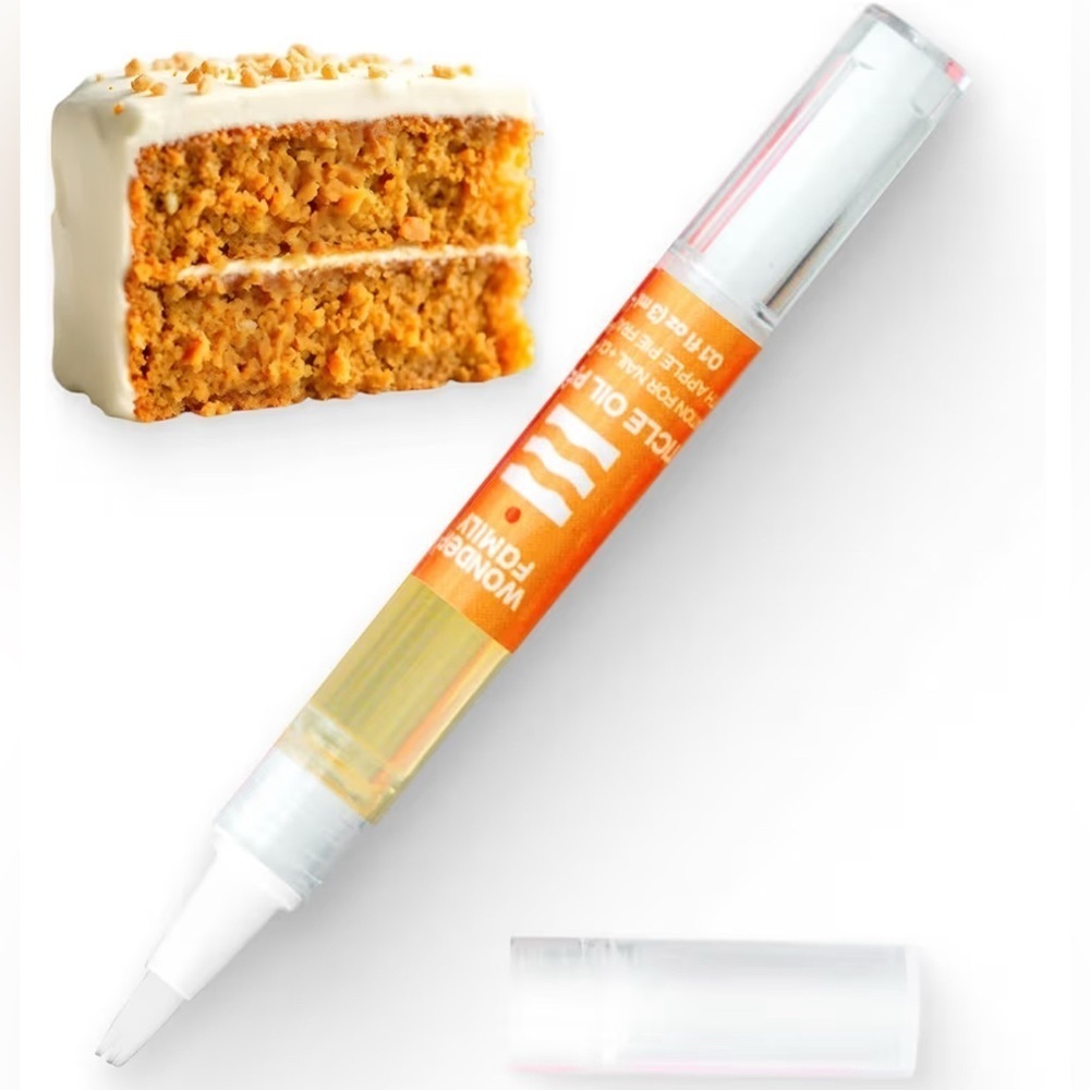 CARROT CAKE Scented Cuticle Oil Nail Pen, Clean Beauty, Travel, 0.4 fl oz